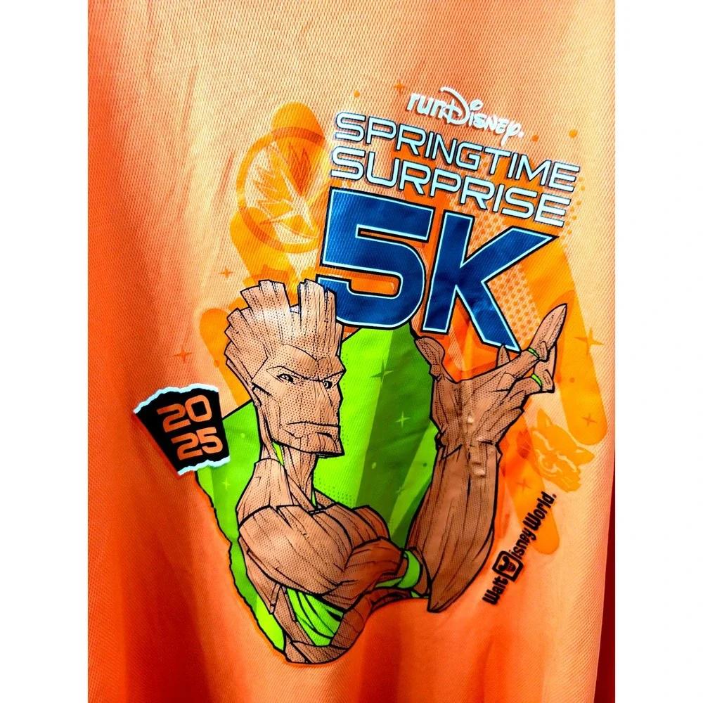 runDisney 2025 Walt Disney World Springtime Surprise 5K Groot Adult Large Orange